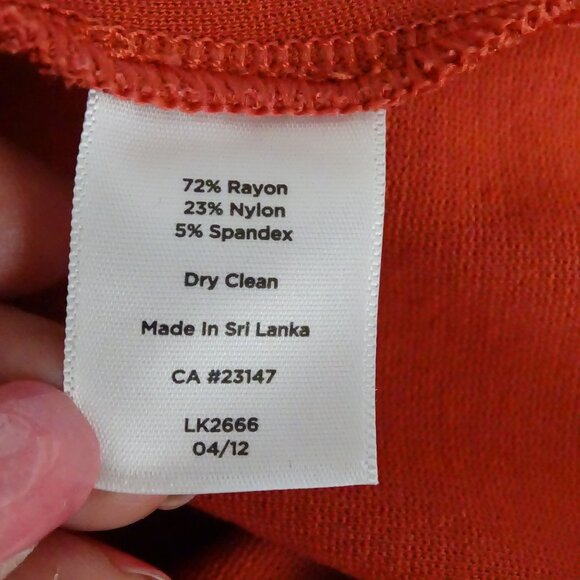 Talbots Rust Sleeveless Sheath Dress Women Size 6 Pockets Exposed Zipper Closure - Picture 6 of 9